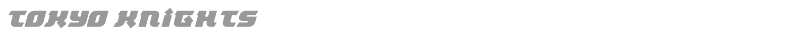 Tokyo Knights font preview